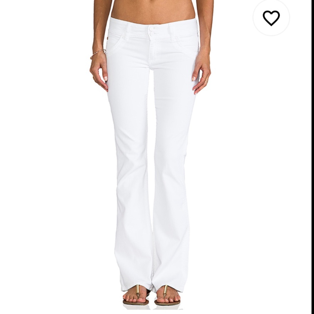 REVOLVE HUDSON Signature Boot Cut White Jean 30